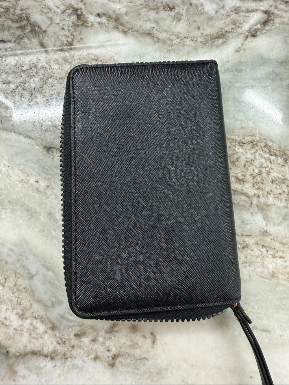 Marc Jacobs Black Zip-Around Wristlet with Graphic Logo
